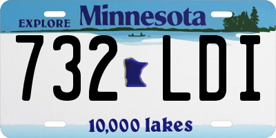 MN license plate 732LDI