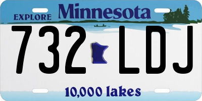 MN license plate 732LDJ