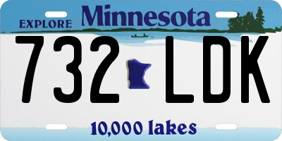 MN license plate 732LDK