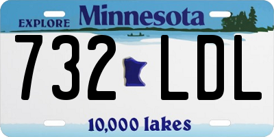MN license plate 732LDL