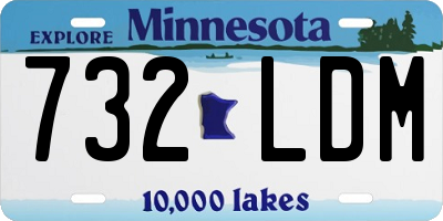 MN license plate 732LDM