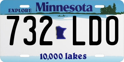 MN license plate 732LDO