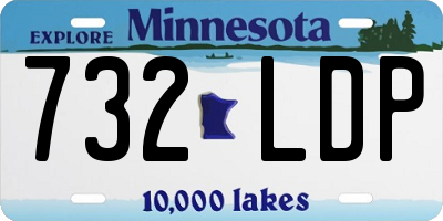 MN license plate 732LDP