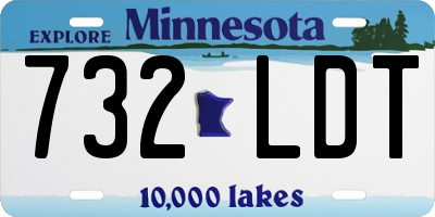 MN license plate 732LDT