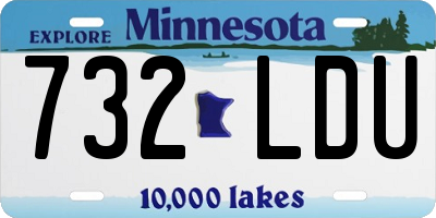 MN license plate 732LDU