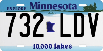 MN license plate 732LDV