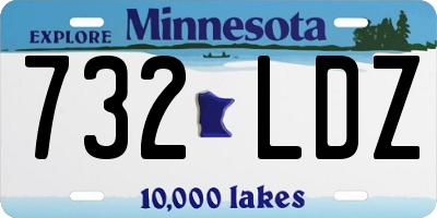 MN license plate 732LDZ