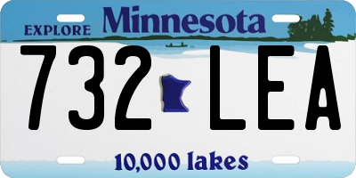MN license plate 732LEA