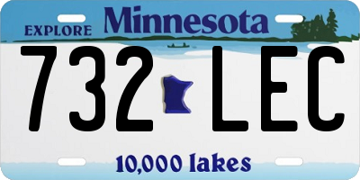 MN license plate 732LEC
