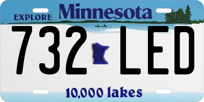 MN license plate 732LED
