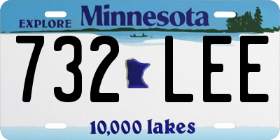 MN license plate 732LEE