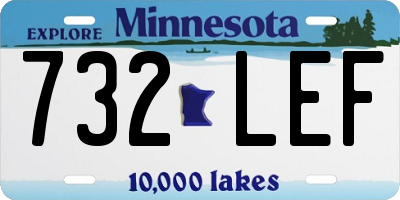 MN license plate 732LEF