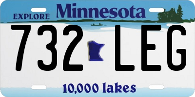 MN license plate 732LEG