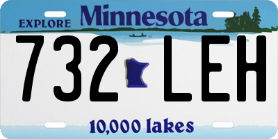 MN license plate 732LEH