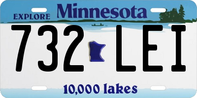 MN license plate 732LEI