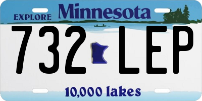 MN license plate 732LEP