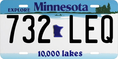 MN license plate 732LEQ