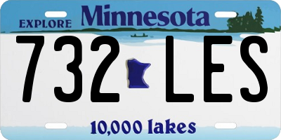 MN license plate 732LES