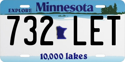 MN license plate 732LET