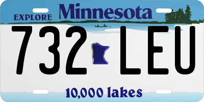 MN license plate 732LEU