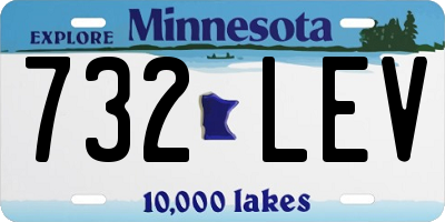 MN license plate 732LEV