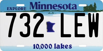 MN license plate 732LEW