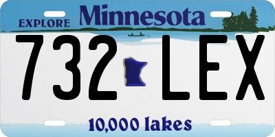 MN license plate 732LEX