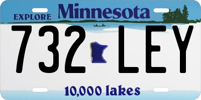 MN license plate 732LEY