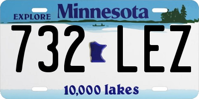 MN license plate 732LEZ