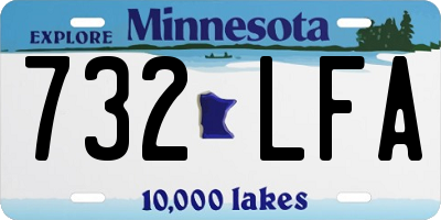 MN license plate 732LFA