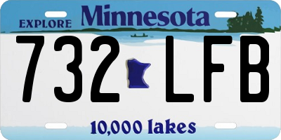 MN license plate 732LFB
