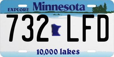 MN license plate 732LFD