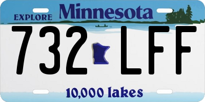 MN license plate 732LFF