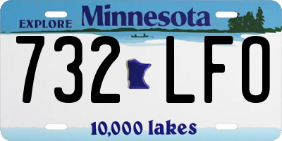 MN license plate 732LFO