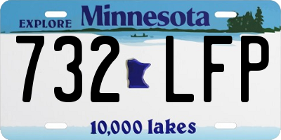 MN license plate 732LFP
