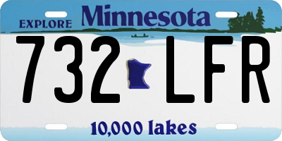 MN license plate 732LFR