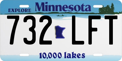 MN license plate 732LFT