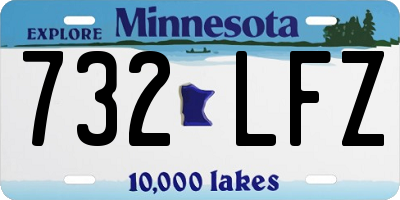 MN license plate 732LFZ