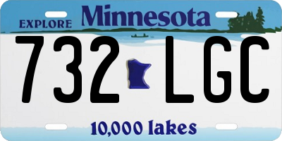 MN license plate 732LGC