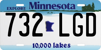 MN license plate 732LGD