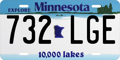 MN license plate 732LGE