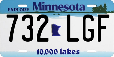 MN license plate 732LGF