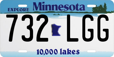 MN license plate 732LGG