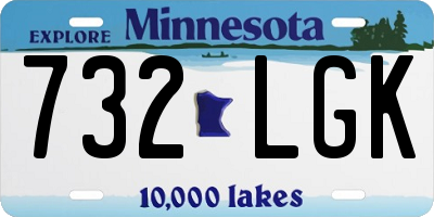 MN license plate 732LGK