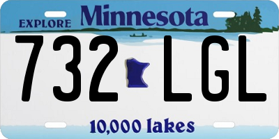 MN license plate 732LGL