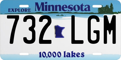 MN license plate 732LGM