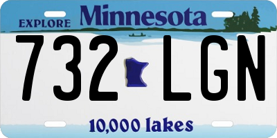 MN license plate 732LGN