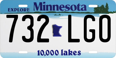 MN license plate 732LGO