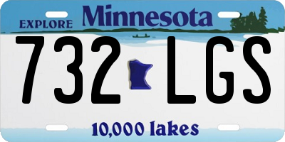 MN license plate 732LGS