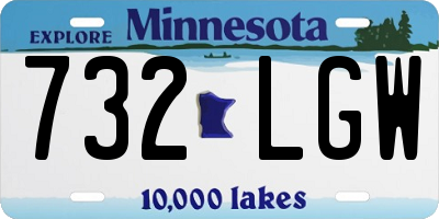 MN license plate 732LGW